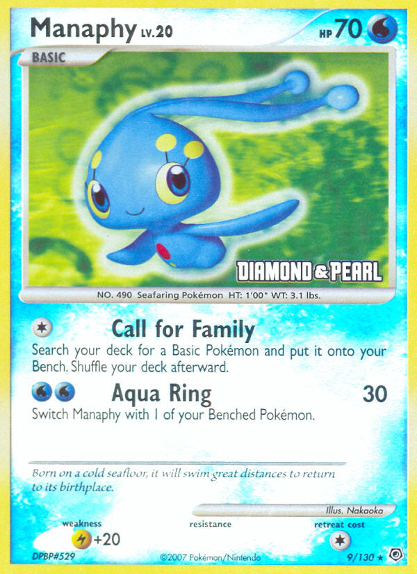 Diamond & Pearl Holo Manaphy #9 Promo